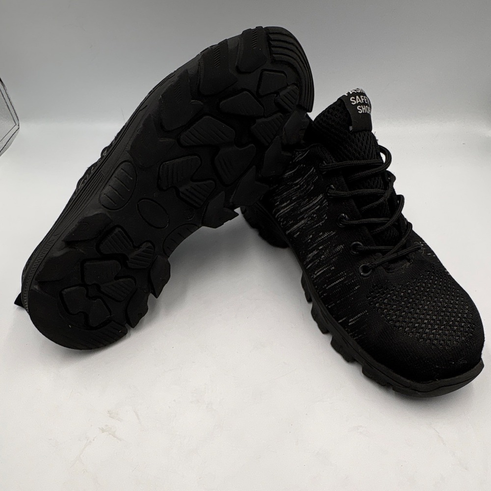Black Lace-Up Fashion Safety Shoes, EU Size 43, Medium (D/M) Width - Picture 7 of 13